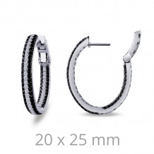 Lafonn 2.85 CTW Oval Hoop Earrings - E3028CBP00