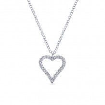 Gabriel & Co. 14k White Gold Eternal Love Diamond Heart Necklace - NK5452W45JJ