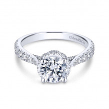 Gabriel & Co. 14k White Gold Infinity Straight Engagement Ring - ER13853R4W44JJ