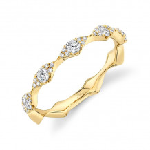 Shy Creation 14k Yellow Gold Diamond Womens Band - SC55005597