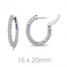 Lafonn 1.8 CTW Oval Hoop Earrings - E3026CLP00