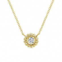 Gabriel & Co. 14k Yellow Gold Bujukan Diamond Necklace - NK4764Y45JJ