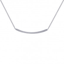 Lafonn 0.32 CTW Curved Bar Necklace - N0045CLP17