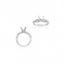 Roman & Jules 14k White Gold Twisted Engagement Ring - KR2236W