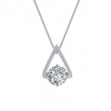 Lafonn Trapeze Solitaire Pendant Necklace - P0201CLP18