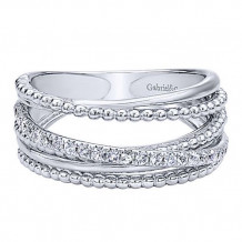 Gabriel & Co. Sterling Silver Sapphire Band