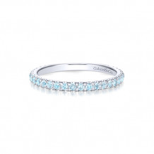 Gabriel & Co. 14k White Gold Sky Blue Topaz Stackable Ring