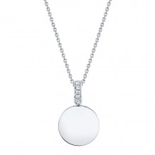 Shy Creation 14k White Gold Diamond Necklace - SC22003468AC