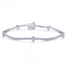 Gabriel & Co. 14k White Gold Lusso Diamond Tennis Bracelet - TB4228W45JJ