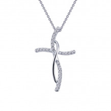 Lafonn 0.24 CTW Cross Pendant Necklace - P0168CLP18