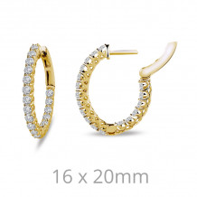 Lafonn 1.8 CTW Oval Hoop Earrings - E3026CLG00