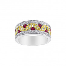 Roman & Jules Two Tone 14k Gold Ruby Ring - KR2286WYRB-2