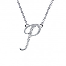 Lafonn Letter P Pendant Necklace - 9N069CLP18