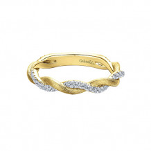 Gabriel & Co. 14k Yellow Gold Diamond Stackable Ladies' Ring