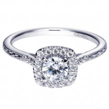 Gabriel & Co. 14k White Gold Victorian Halo Engagement Ring - ER8635W44JJ