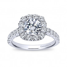 Gabriel & Co. 14k White Gold Contemporary Halo Engagement Ring - ER7480W44JJ