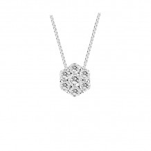 Louis Creations 14k White Gold Diamond Pendant - PRL1188K-050