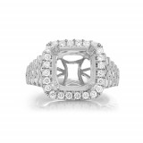 Roman & Jules 14k White Gold Intricate Diamond Engagement Ring - nr541-1 photo