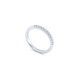 Gabriel & Co. 14k White Gold Contemporary Diamond Wedding Band - WB11755O3W44JJ photo 3