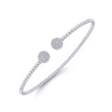 Gabriel & Co. 14k White Gold Bujukan Diamond Bangle Bracelet - BG4123-65W45JJ photo 2