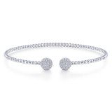 Gabriel & Co. 14k White Gold Bujukan Diamond Bangle Bracelet - BG4123-65W45JJ photo
