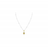 Roman & Jules 18k Two Tone Gold Yellow and White Diamond Necklace - TN1065-18K-1 photo