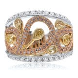 Roman & Jules Three Tone 18k Gold Diamond Ring - 1080-1 photo