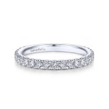 Gabriel & Co. 14k White Gold Contemporary Anniversary Wedding Band - WB14649P4W44JJ photo