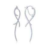 Gabriel & Co. 14k White Gold Kaslique Diamond Drop Earrings - EG13443W45JJ photo