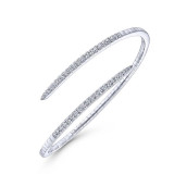 Gabriel & Co. 14k White Gold Demure Diamond Bangle Bracelet - BG4227-65W45JJ photo 3