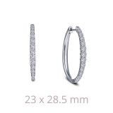 Lafonn 1.16 CTW Oval Hoop Earrings - E0442CLP00 photo