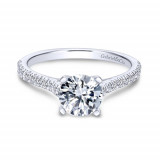 Gabriel & Co. 14k White Gold Contemporary Straight Engagement Ring - ER7224W44JJ photo