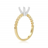 Roman & Jules 14k White Gold Milgrain Engagement Ring - ur1960-3 photo 2
