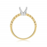 Roman & Jules 14k White Gold Milgrain Engagement Ring - ur1960-3 photo 3