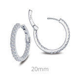 Lafonn 1.6 CTW Hoop Earrings - E3015CLP00 photo