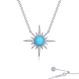 Lafonn Platinum Sunburst Necklace - N0248TQP20 photo