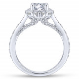 Gabriel & Co. 14k White Gold Entwined Halo Engagement Ring - ER12840R4W44JJ photo 2