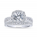 Gabriel & Co. 14k White Gold Entwined Halo Engagement Ring - ER12840R4W44JJ photo 4