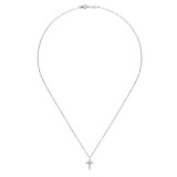 Gabriel & Co. 14k White Gold Faith Diamond Religious Cross Necklace - NK2216W45JJ photo 2