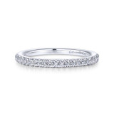 Gabriel & Co. 14k White Gold Contemporary Anniversary Wedding Band - WB14412R4W44JJ photo