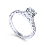Gabriel & Co. 14k White Gold Contemporary Straight Engagement Ring - ER6703W44JJ photo 3
