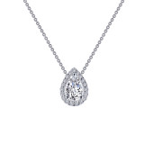 Lafonn Pear-Shaped Halo Necklace - N0102CLP18 photo