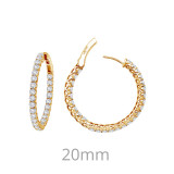 Lafonn 2 CTW Hoop Earrings - E3018CLG00 photo