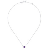 Gabriel & Co. 14k White Gold Lusso Color Gemstone & Diamond Necklace - NK4616W45AM photo 2