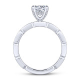 Gabriel & Co. 14k White Gold Victorian Straight Engagement Ring - ER13914R4W44JJ photo 2