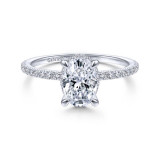 Gabriel & Co. 14k White Gold Contemporary Halo Engagement Ring - ER14719O4W44JJ photo
