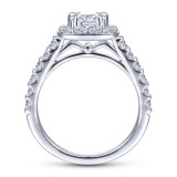 Gabriel & Co. 14k White Gold Contemporary Halo Engagement Ring - ER14297W44JJ photo 2