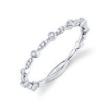 Shy Creation 14k White Gold Diamond Womens Band - SC55005122 photo