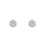 Louis Creations 14k White Gold Stud Earrings - ERL1188A-030 photo