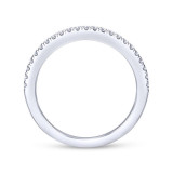 Gabriel & Co. 14k White Gold Contemporary Anniversary Wedding Band - WB12774O4W44JJ photo 2